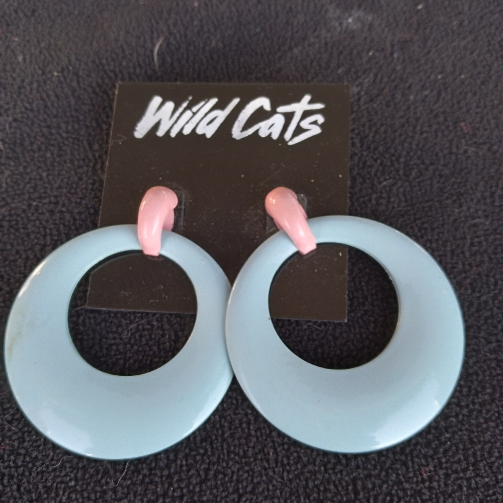 80's style wild cats earrings
